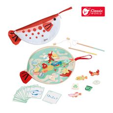 【德國 classic world 】環保海洋釣魚樂/木製磁性釣魚遊戲(附收納袋/學習卡)