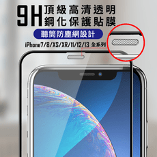 【9H鋼化保護貼膜】聽筒防塵網 iPhone系列 頂級高清透明 iphone12 保護貼