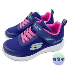 (CX) SKECHERS 女童鞋 DYNAMIC TREAD 防潑水 302425LNVPK藍桃