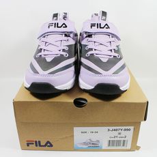 FILA KIDS 大童鞋 氣墊 運動鞋 魔鬼氈 康特杯 踝部支撐 防臭 3-J407Y-990