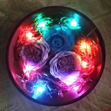 迷你彩色紐扣燈，LED電子燈泡 (開關式附2顆電池)，單個價(10入)