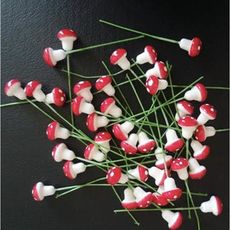仿真植物，長度1.5公分&2公分，泡沫蘑菇，彩色蘑菇，單支價(10入)