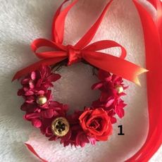 (RS手工花藝禮坊)永生花成品，花環掛飾（10公分）