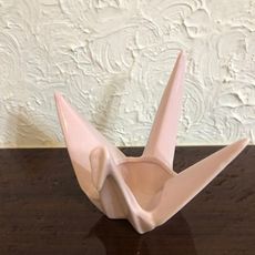 手工創意陶瓷，紙鶴花器，永生花DIY製作容器，15*11*11.5cm