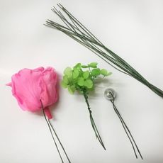 永生花DIY花藝專用綠鐵絲，一份10支(10入)