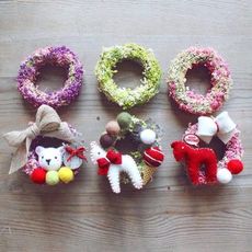 10公分乾花花環，DIY材料(5入)