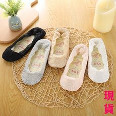 韓版百搭防滑矽膠蕾絲隱形船襪
