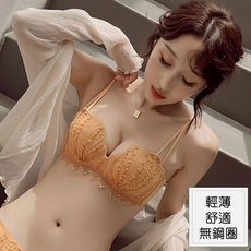 (波希米亞風格) 流蘇輕薄蕾絲無鋼圈單件內衣