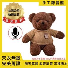 S10 手工錄音公仔熊 三種版本 錄音筆 密錄器 針孔錄影機 秘錄器【寶力數位】