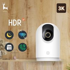 【小米】米家智慧攝影機3Pro雲台版 3K高畫質 HDR 微光全彩夜視 無線WiFi全景 移動偵測