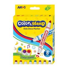 韓國 AMOS 8色印章彩色筆