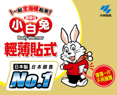 (日貨)小白兔 輕薄貼式 暖暖包(適用於腰或肩部)-10片入/袋裝