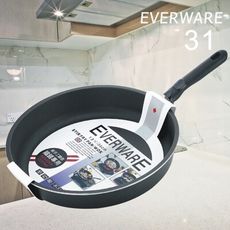 免運/不沾神鍋/台灣製造 【EVERWARE】手工鑄造 鐵鏟專用不沾平底鍋 31CM (無附蓋)