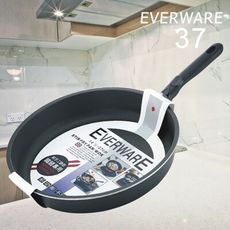 免運/不沾神鍋/台灣製造 【EVERWARE】手工鑄造 鐵鏟專用不沾平底鍋 37CM (無附蓋)