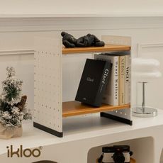 ikloo柔霧感鐵板收納書架置物架OA145