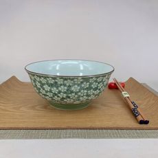 日本拉麵碗 早春梅-綠