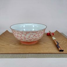日本拉麵碗 早春梅-紅