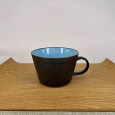 黑馬克杯 藍-大