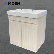 【MOEN 摩恩衛浴】 美國暢銷品牌55公分一體瓷盆浴櫃組(防水發泡板浴櫃、不含面盆龍頭)