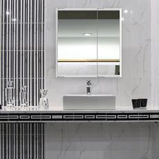 洗樂適衛浴-台灣製造日式多層活動收納 70公分雙面鏡櫃