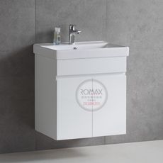【洗樂適衛浴】ROMAX一體瓷盆60公分+雙門防水發泡板浴櫃RD11(不含龍頭)