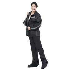 【JAP騎士精品】jap yw-r208兩截式雨衣 黑色  r3套裝雨衣有內裡 含簡易鞋套