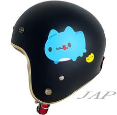 【JAP騎士精品】NIKKO N-401 美式復古安全帽 咖波 消光黑 金色邊條 皮革內裡 復古帽