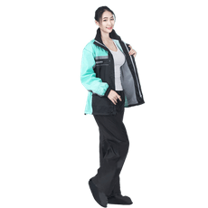 【JAP騎士精品】jap yw-r208兩截式雨衣 藍綠  r3套裝雨衣有內裡 含簡易鞋套