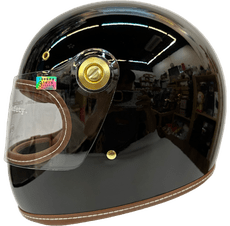 【JAP騎士精品】EVO 891 鏡面黑 經典車縫 復古樂高全罩 安全帽 樂高帽 復古帽