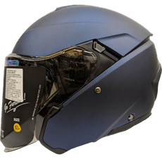 【JAP騎士精品】IRIE 安全帽 NOVA 2.0 Nero 消光藍 內墨鏡 義大利 歐盟認證