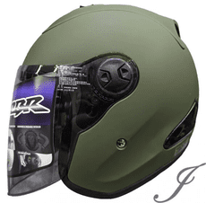 【JAP騎士精品】CBR S70素色 消光軍綠 內襯全可拆洗 半罩 安全帽