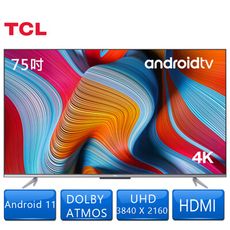 【TCL】75吋4K HDR高畫質連網聲控安卓電視75P725