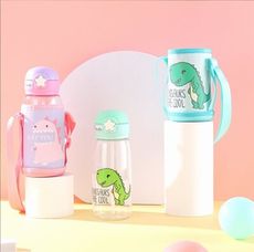 FB2410 創意星星恐龍吸管水壺送同款杯套(700ML)