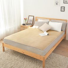 6D可水洗超透氣彈力床墊 簡約米 (雙人-150x186cm) 和室墊/露營墊/瑜珈墊