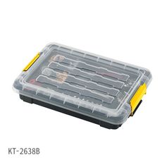 台灣製【多功能儲物盒 KT-2638B】分類盒 零件盒 收納盒 工作提盒 手提工作箱 工具箱