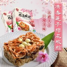 【丞昀】蘋果日報評比第三名 清香蓮子櫻花蝦粽粽 250g/1顆