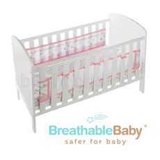 英國 BreathableBaby 透氣嬰兒床圍 兩側型 (19430森林花園款)