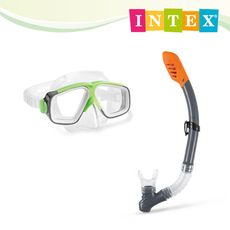 【INTEX】衝浪騎士浮潛組合-蛙鏡+呼吸管-兒童款8歲~13歲(55949)