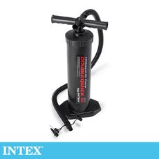 【INTEX】雙向手壓打氣筒(附4個氣嘴帶球針)-高48cm (68615)