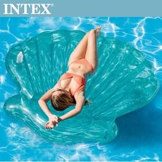 【INTEX】美人魚貝殼浮排-杯架設計191*191*25cm(57255)