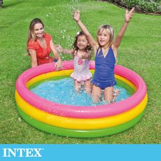 【INTEX】圓型三環游泳池147x33cm(275L) 適用2歲+ (57422NP)