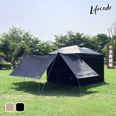 【LIFECODE】客廳帳配件-三翼雙層圍布(附撐桿)-2色可選