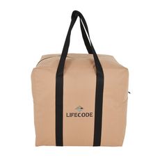 【LIFECODE】方型野營裝備袋/充氣床提袋46x42x42cm(容量80L)-奶茶色