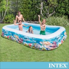 INTEX海底世界長方型特大游泳池305x183x56cm(58485)