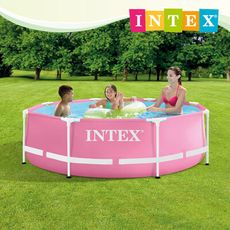 【INTEX】簡易裝圓形框架游泳池直徑244x高76cm(2843L) 適6歲+ (28290)