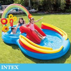 【INTEX】彩虹橋噴水戲水游泳池297x193x25cm適用2歲+ (57453NP)