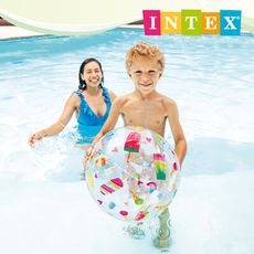 【INTEX】熱帶風沙灘球-直徑51cm(隨機出貨)適用3歲+(59040)