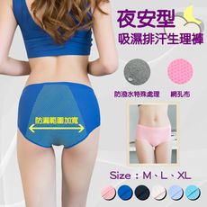 【e-bra時尚內衣】夜安型 吸濕排汗貼合透氣生理褲