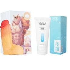 ( 硬版) 大竹 擬真 16cm老二 按摩棒+Play&Joy  冰激 潤滑液 50ml