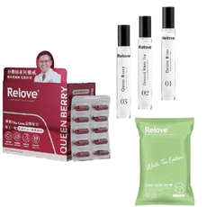 Relove  益妍莓后-私密益生菌x1 + G7私密抑菌清爽噴霧 x1 + 30秒私密肌濕紙巾x1